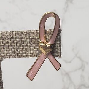 VINTAGE AVON Pink Enameled Breast Cancer Awareness Pin
